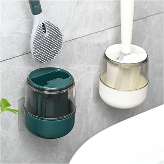 Silicone Toilet Cleaning Brush with Holder