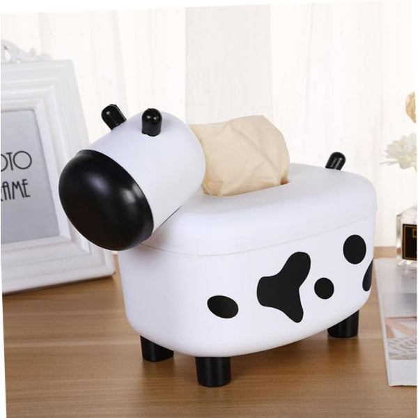 Cute Cow Design Magnetic Salt Shaker and Napkin Holder