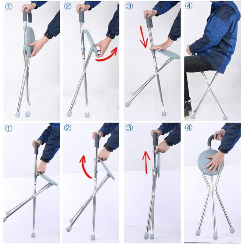 Katlanabilir Baston Sandalye - Oturaklı - 88 cm