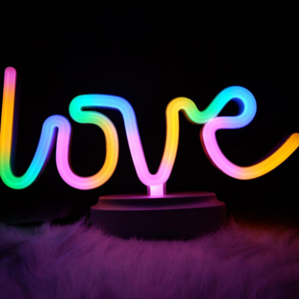 Neon Love Sign Table Night Light