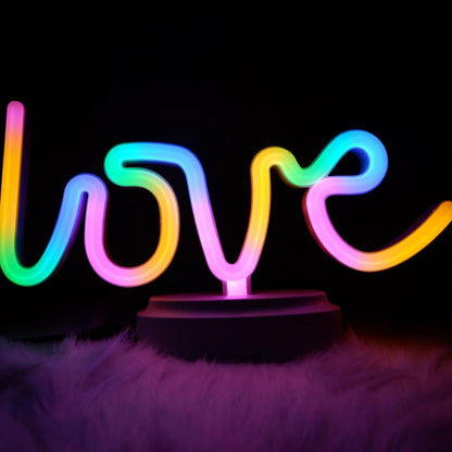 Neon Love Sign Table Night Light