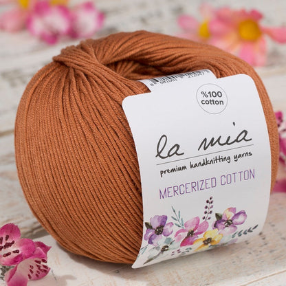 La Mia Mercerized Cotton Light Brown Hand Knitting Yarn - 211 - 33580