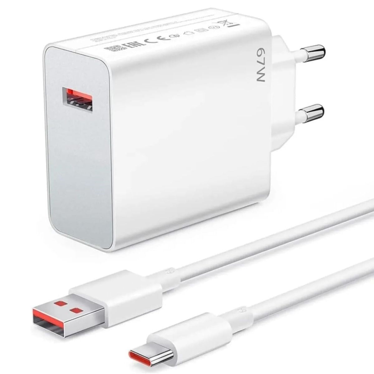 67W Hızlı Şarj Adaptörü USB to Type-C - PD Destekli, Akıllı Hızlı Şarj Başlığı, Güvenli Güç Adaptörü (5347)