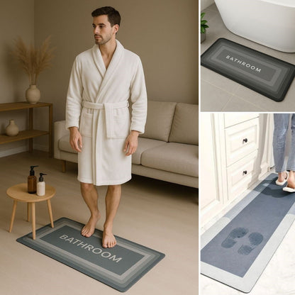 Starixa® Sihirli Süper Su Emici Kaymaz Tabanlı Uzun Paspas 40*120 cm
