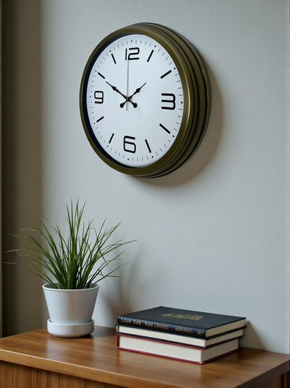 Modern Tasarım Eskitme 40 Cm Metal Duvar Saati