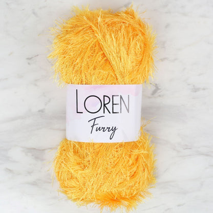 Loren Furry خردلي أصفر - خيط حياكة يدوي - RF075 - 34063