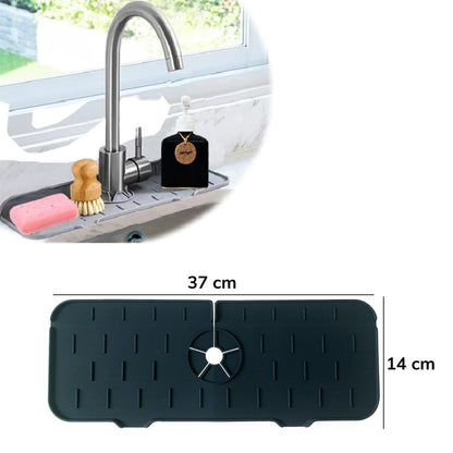 Starixa® Lavabo İçin Silikon Esnek Mat Musluk Sapı Damlama Tutucu Raf Mutfak Tezgahı Sıçrama Koruma