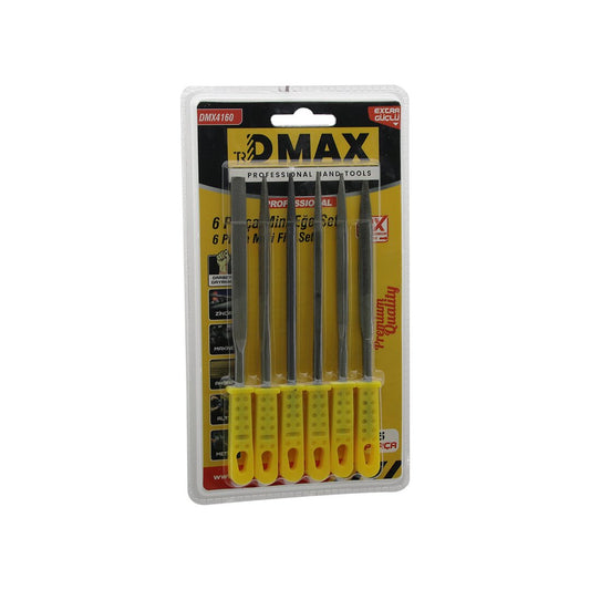 6PCS MİNİ ÇELİK EĞE SETİ DÜZ - YUVARLAK - YARI DAİRESEL - KARE - ÜÇGEN (5347)