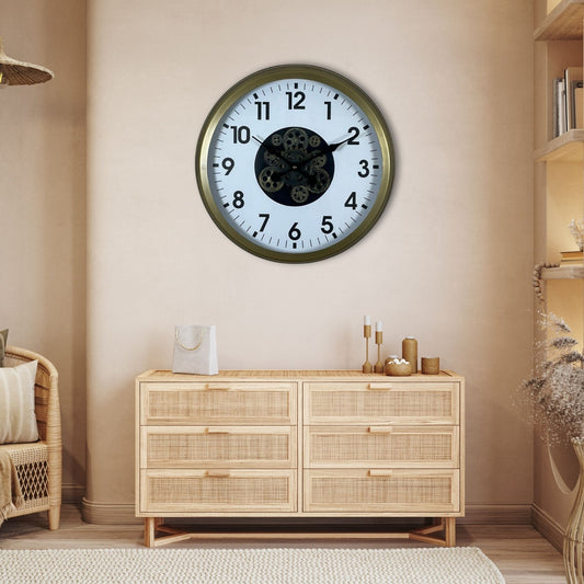 Eskitme 60 Cm Çarklı Klasik Duvar Saati