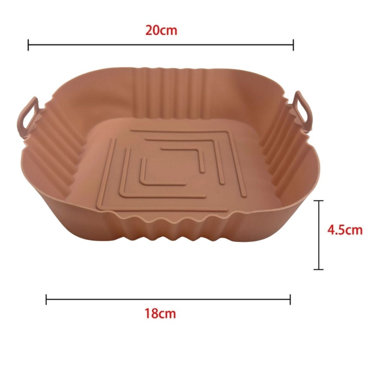 Starixa® Renkli Isıya Dayanıklı Yıkanılabilir Silikon Fırın Ve Airfryer Kare Model Pişirme Matı 20 Cm