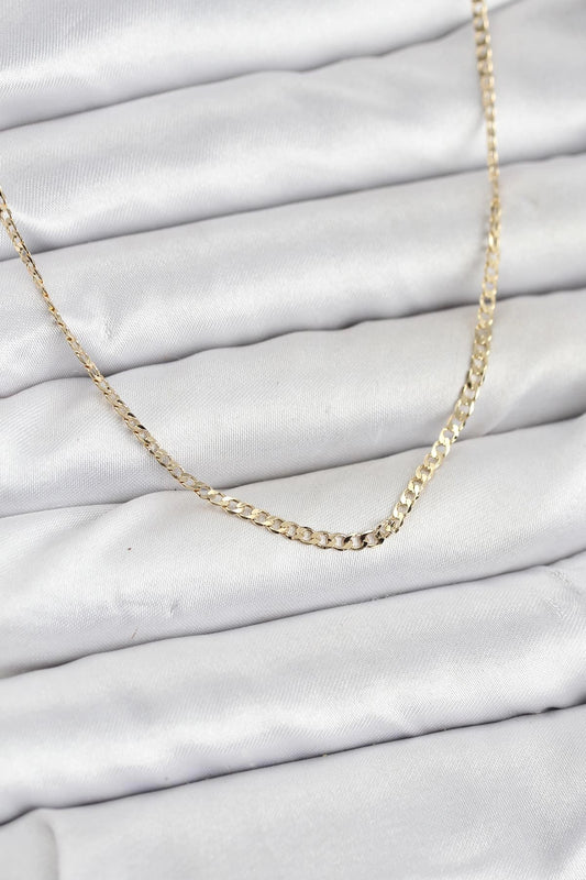 Mey İthalat® CM 14K Gold Renk Pirinç Zincir Model Kadın Kolye