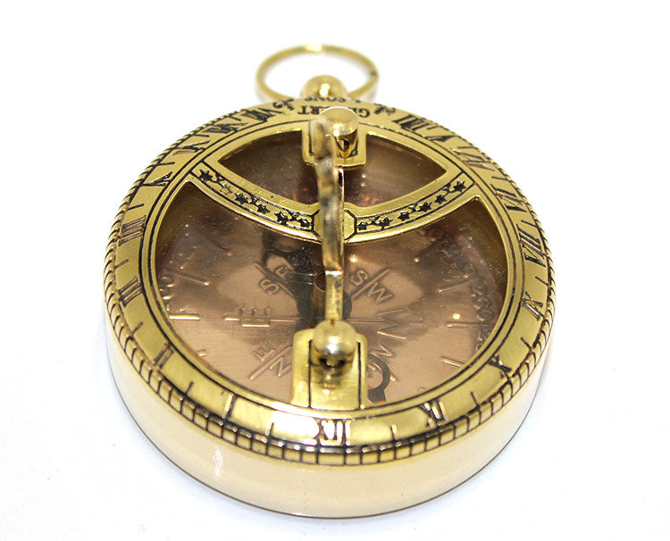 Brass Sundial and Compass Model