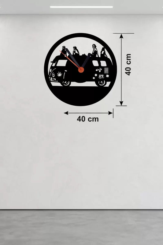 Mey İthalat® Fitness Motivasyon Tasarım Ahşap Duvar Saati - 40x40 cm Sporcu Hediyesi
