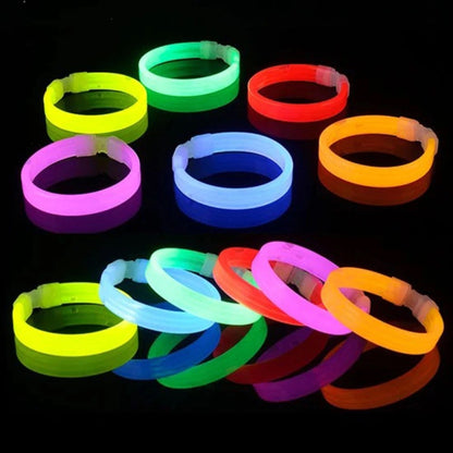 Mey İthalat® Glow Kalın Bileklik 12 li Set | Baskıya Uygun Renkli Model