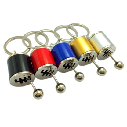 Starixa® Hareketli Araba Vites Anahtarlık Altı Hız Manuel Vites Dişli Shifter Topuzu Metal Anahtarlık