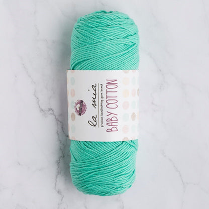 خيط حياكة يدوي من La Mia Baby Cotton بلون أخضر مائي - L027 - 33649