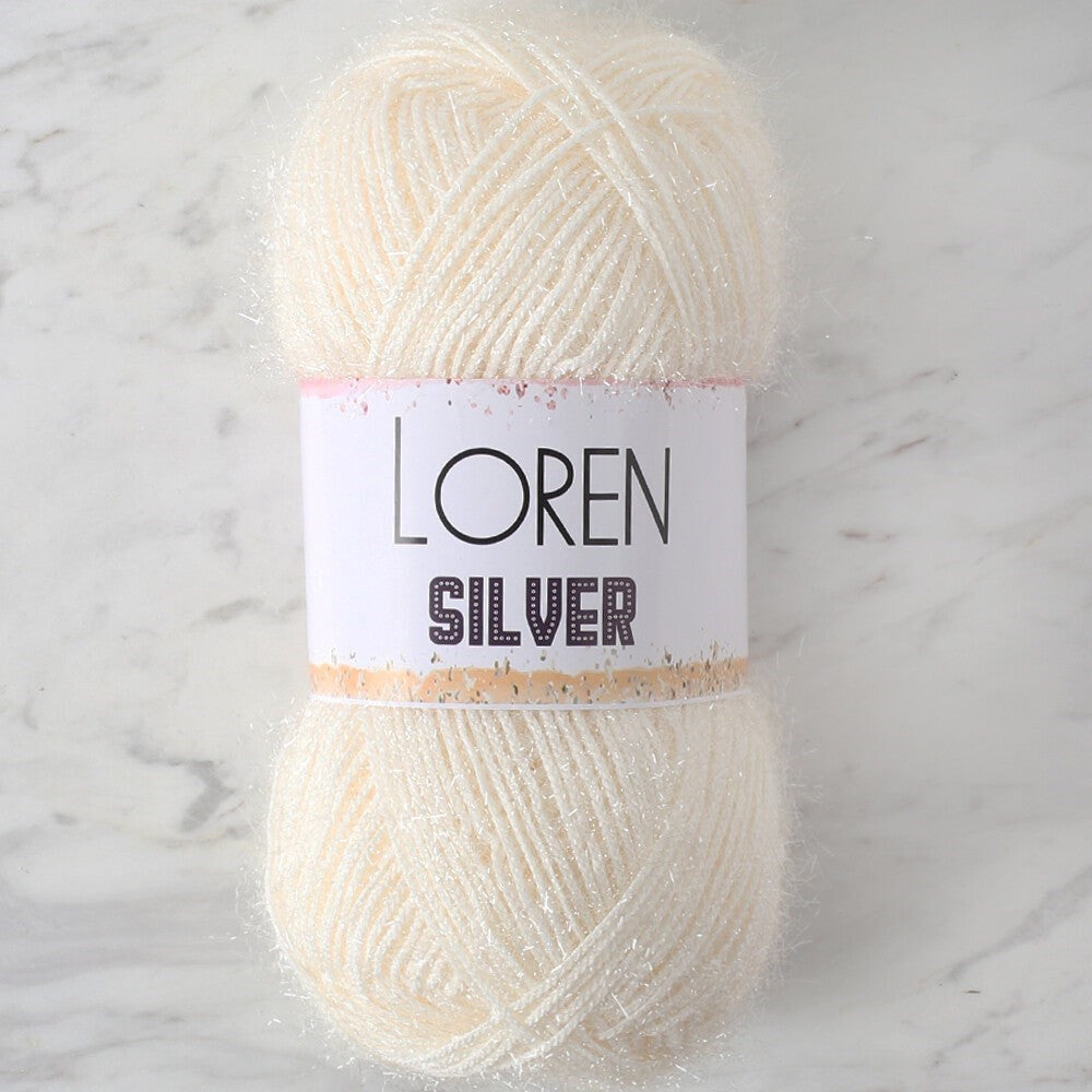 LOREN SILVER WHITE HAND-KNITTING YARN - RS0064 - 34070