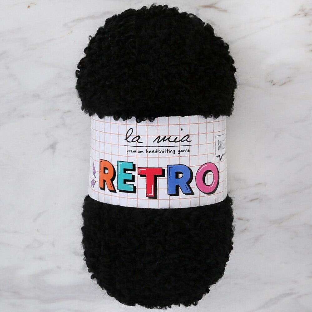 La Mia RETRO Black Hand Knitting Yarn - LM6500