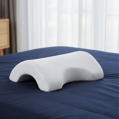 Starixa® 100% Visco Curved Orthopedic Pillow with Washable Fabric Cover for Waist, Neck, and Leg Pain