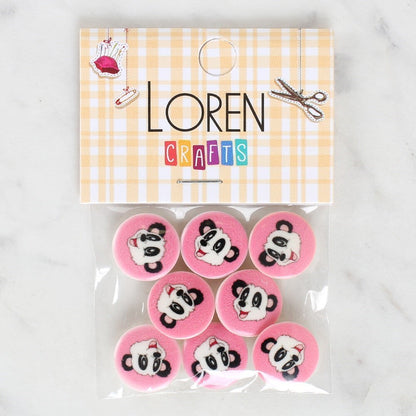 Loren Crafts زر باندا 8 قطع - 1051