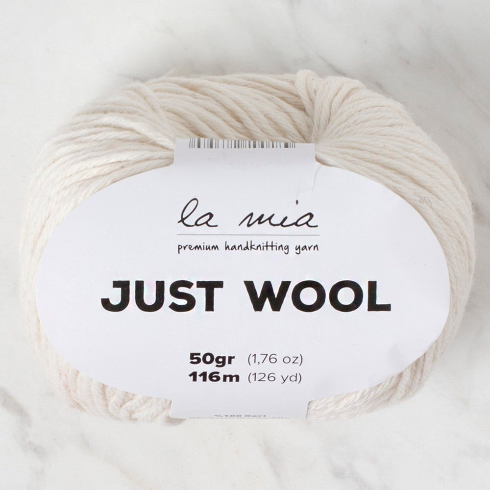 خيط الحياكة اليدوية La Mia Just Wool الكريمي - LT018 - 34183