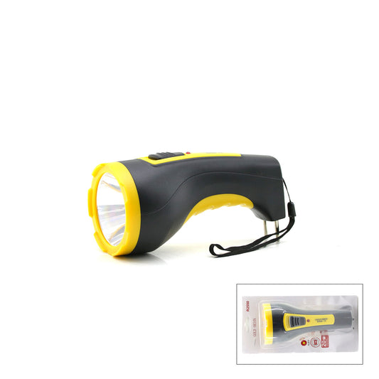 7W TEK LED BOMBELİ GÖVDE FİŞ ŞARJLI EL FENERİ UZUN MESAFELİ KAMBUR R2550 (5347)