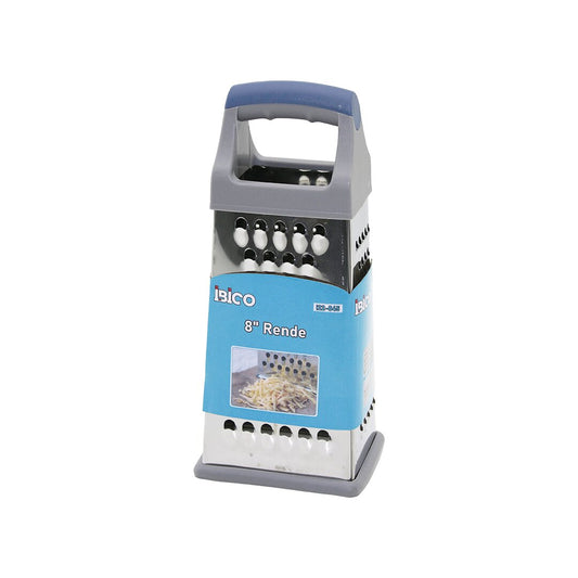 8 INCH - 4 SIDED IRON STEEL GRATER WITH COLORED PLASTIC HANDLE (5347)