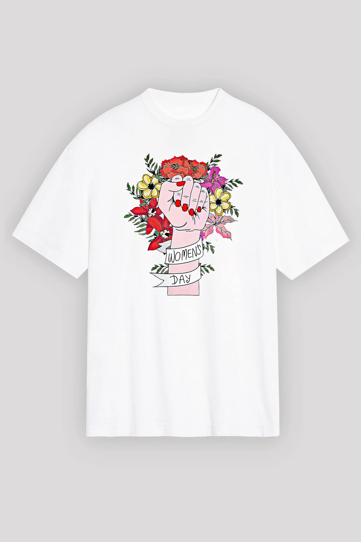 Special Printed T-shirt for March 8th International Women's Day - White