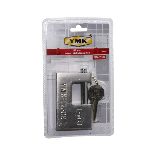 80MM GRİ KAYAR MİLLİ ASMA KİLİT (5347)