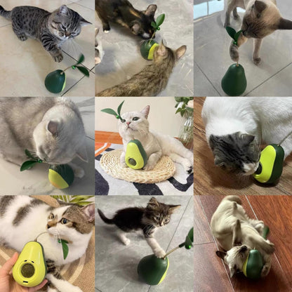 Avocado Shaped Catnip and Food Dispensing Cat Toy