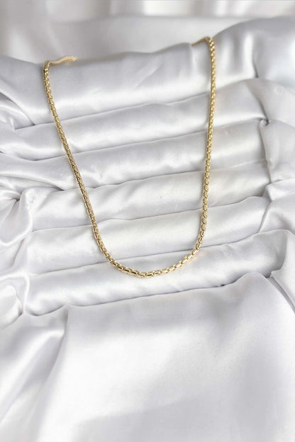 Mey İthalat® 14K Gold Renk Kaplama Zincir Model CM Kadın Kolye