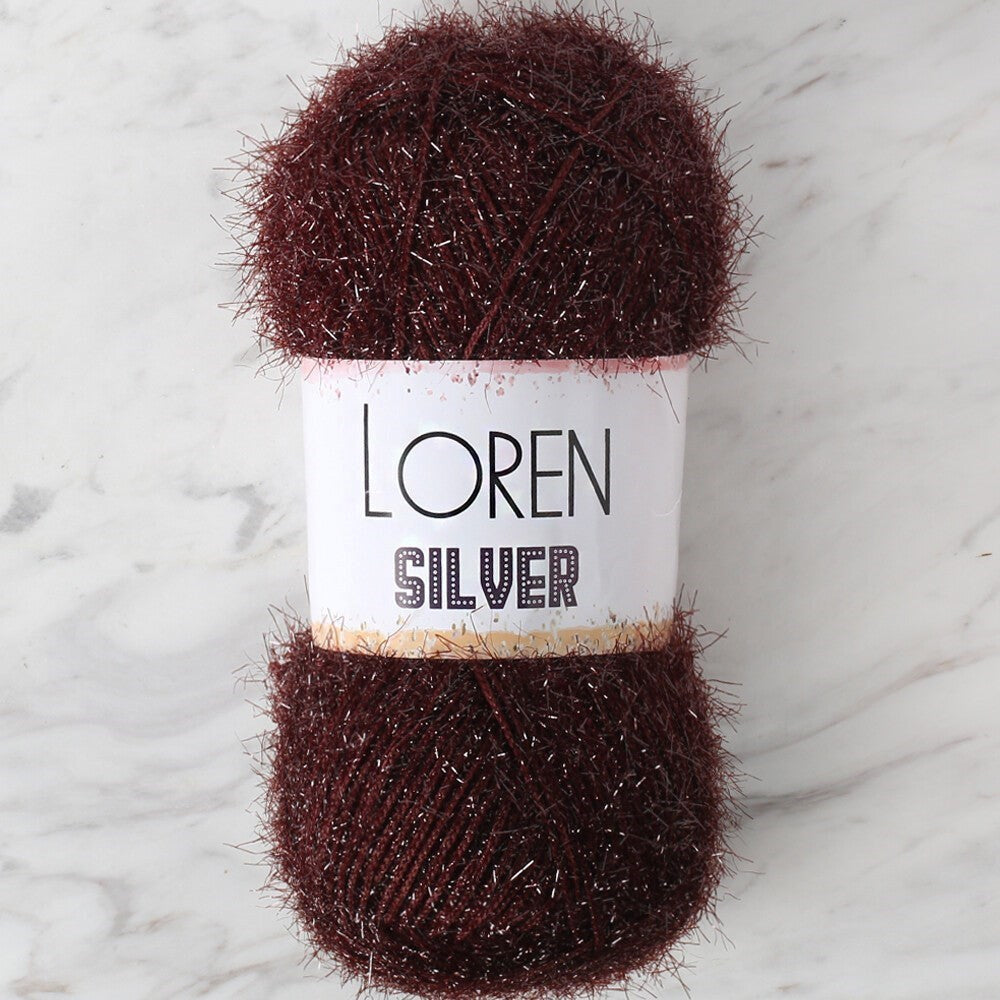 LOREN SILVER BROWN HAND-KNIT YARN - RS0093 - 34089