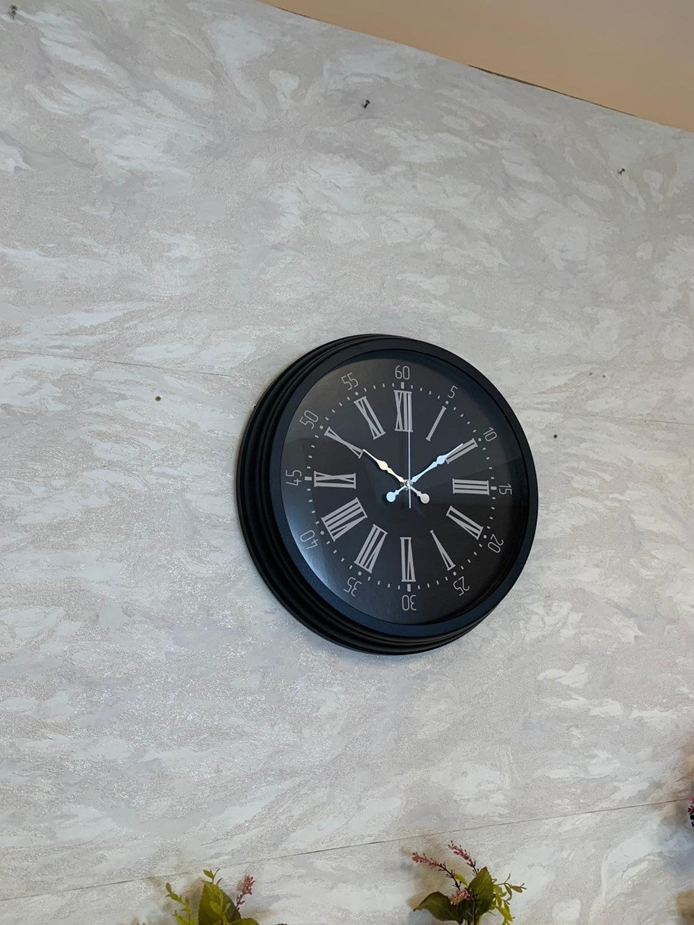 Black Noble 40 Cm Metal Modern Duvar Saati
