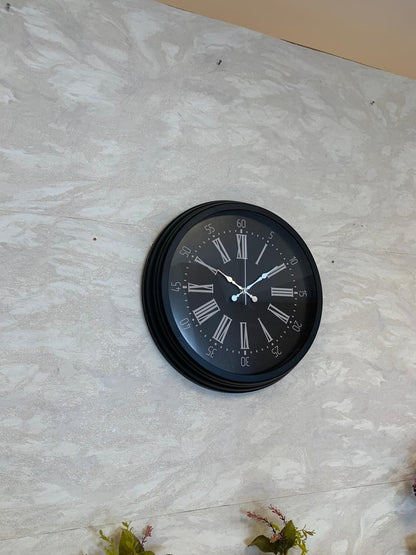 Black Noble 40 Cm Metal Modern Duvar Saati