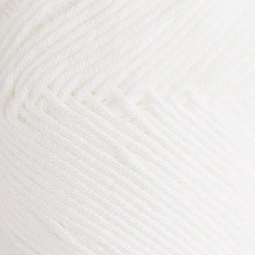 La Mia Baby Cotton خيط حياكة يدوي أبيض - L001 - 33628