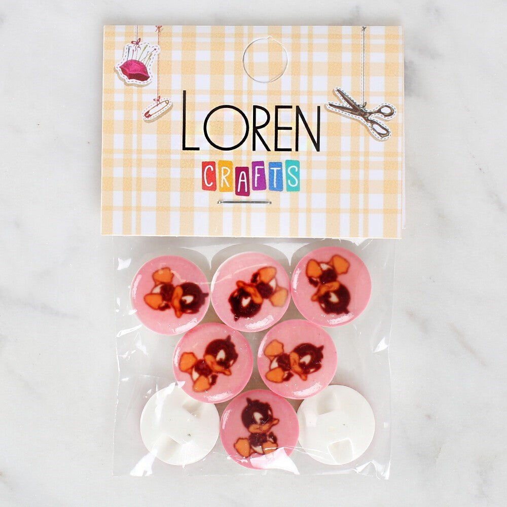 Loren Crafts 8-Piece Duck Button - 1208