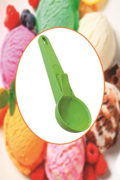 Starixa® Pratik Mandallı Plastik Dondurma Servis Sunum Kepçesi Kaşığı