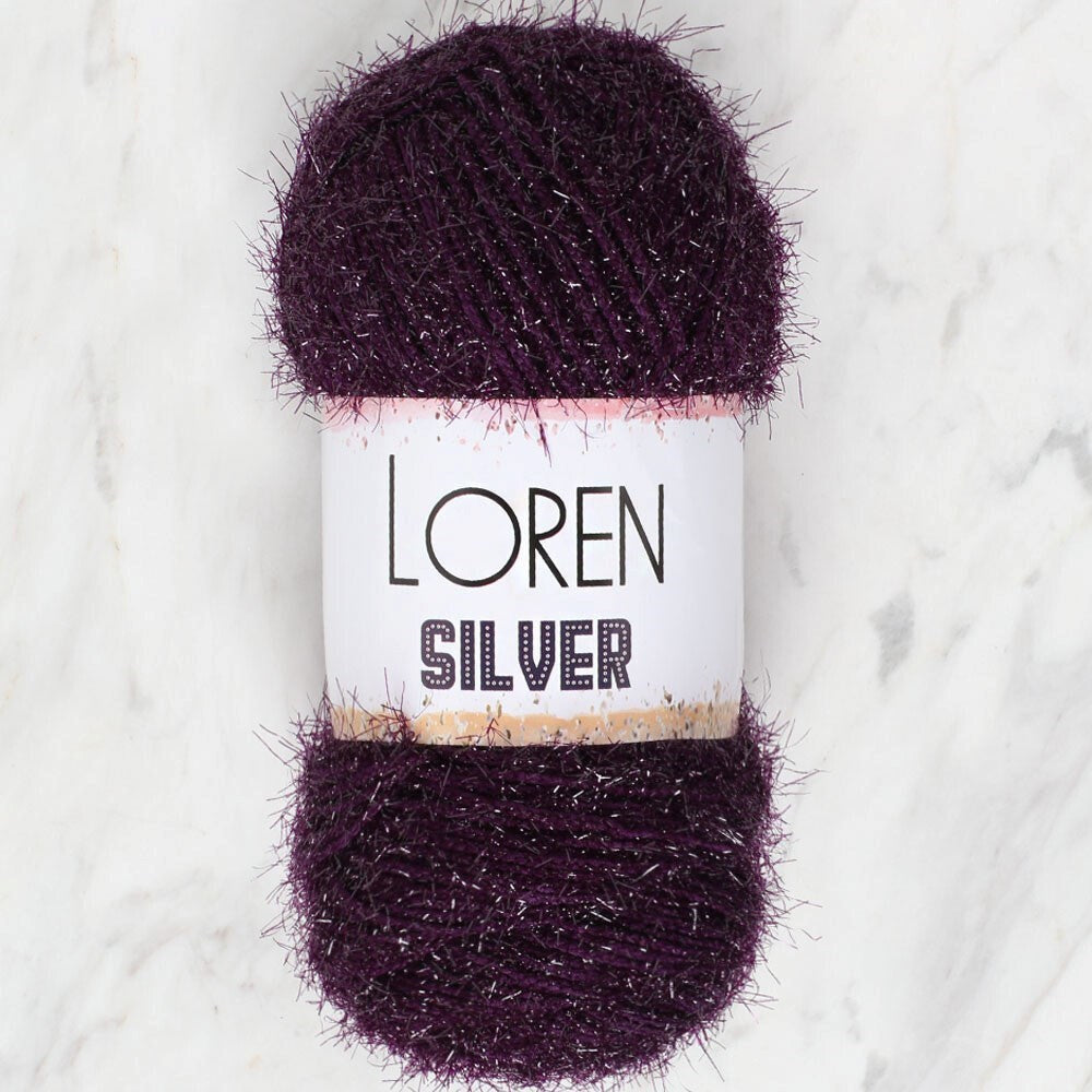 Loren Silver Aubergine Hand Knitting Yarn - RS0109 - 34082