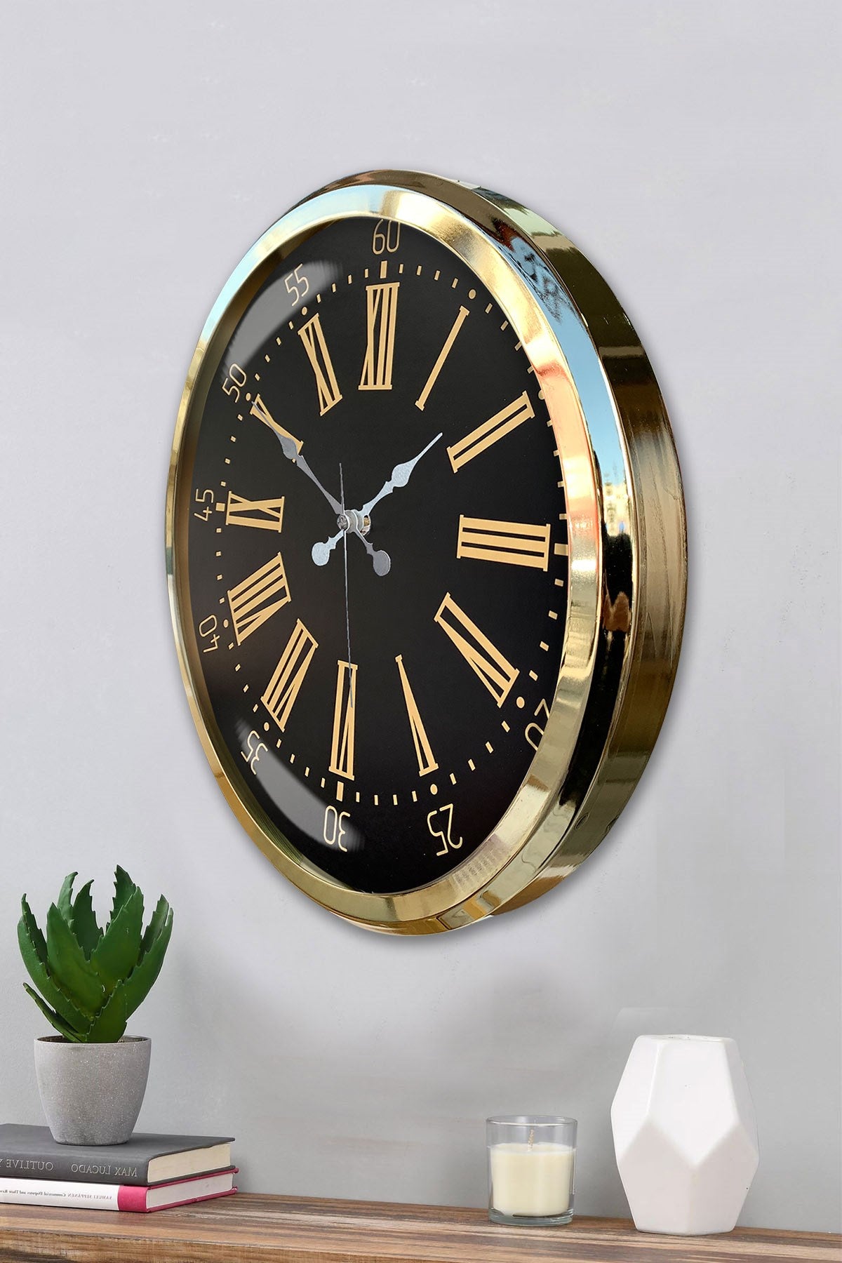Prime Aurea Gold 52 Cm Metal Duvar Saati