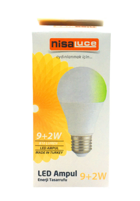 9+2W E27 BEYAZ-YEŞİL LED AMPUL (5347)