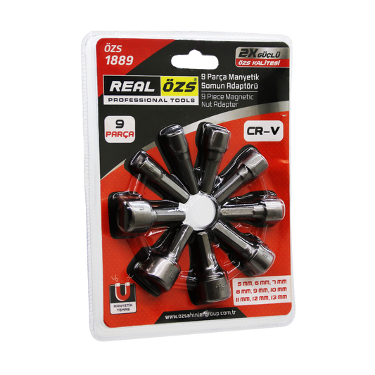 9  PARÇA   - 5-13 MM MANYETİK SOMUN SÖKME - ÇATI ADAPTÖRÜ (5347)