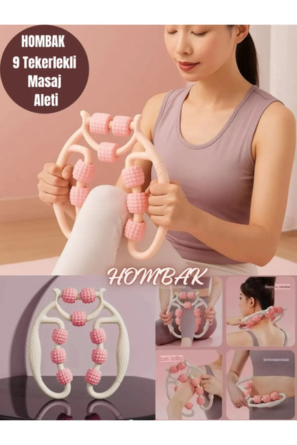 9-Wheel Yoga Fitness Roller (5347)