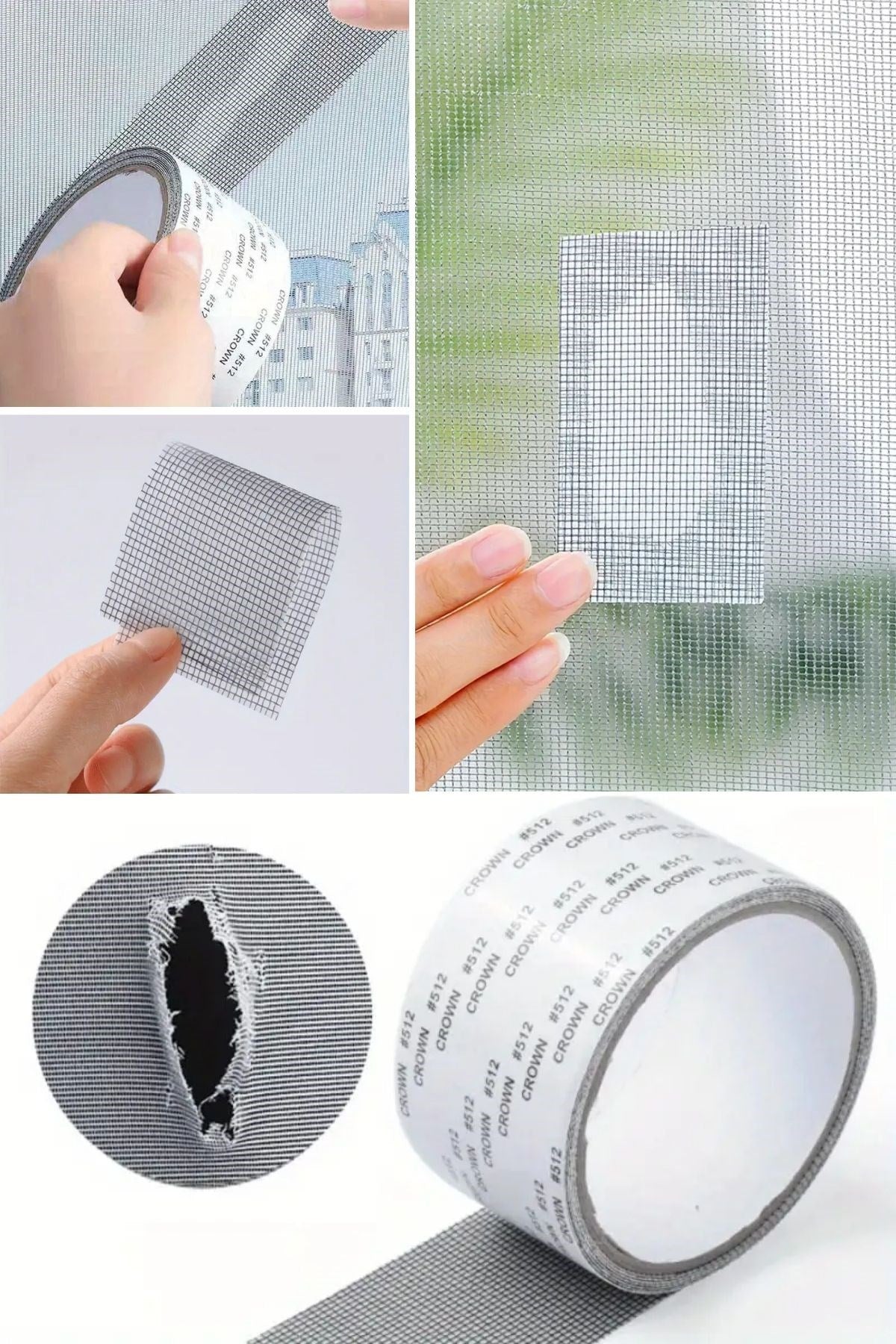 Starixa® Güçlü Yapışkanlı Pencere Tamir Bandı, Böcek Önleyici Yama Bandı 2 mt x 5 cm