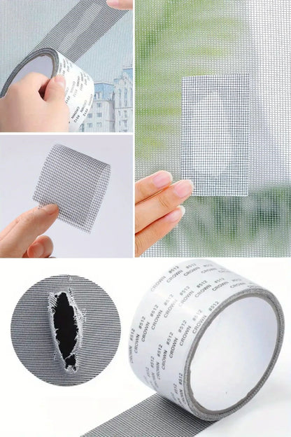 Starixa® Güçlü Yapışkanlı Pencere Tamir Bandı, Böcek Önleyici Yama Bandı 2 mt x 5 cm
