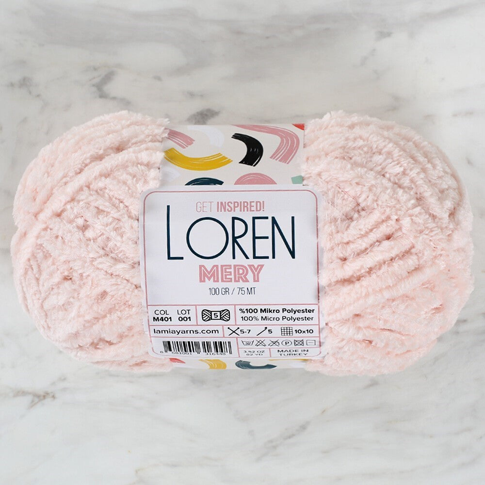 Loren Mery بودرة وردية خيط حياكة يدوي - M401 - 34309