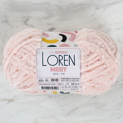 Loren Mery بودرة وردية خيط حياكة يدوي - M401 - 34309