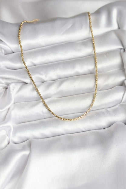 Mey İthalat® 14K Gold Renk Kaplama İnce Zincir Model CM Kadın Kolye