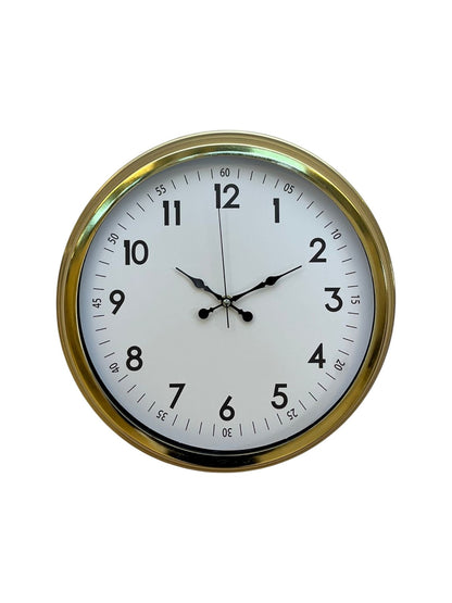 Classic White Gold 40 Cm Metal Duvar Saati