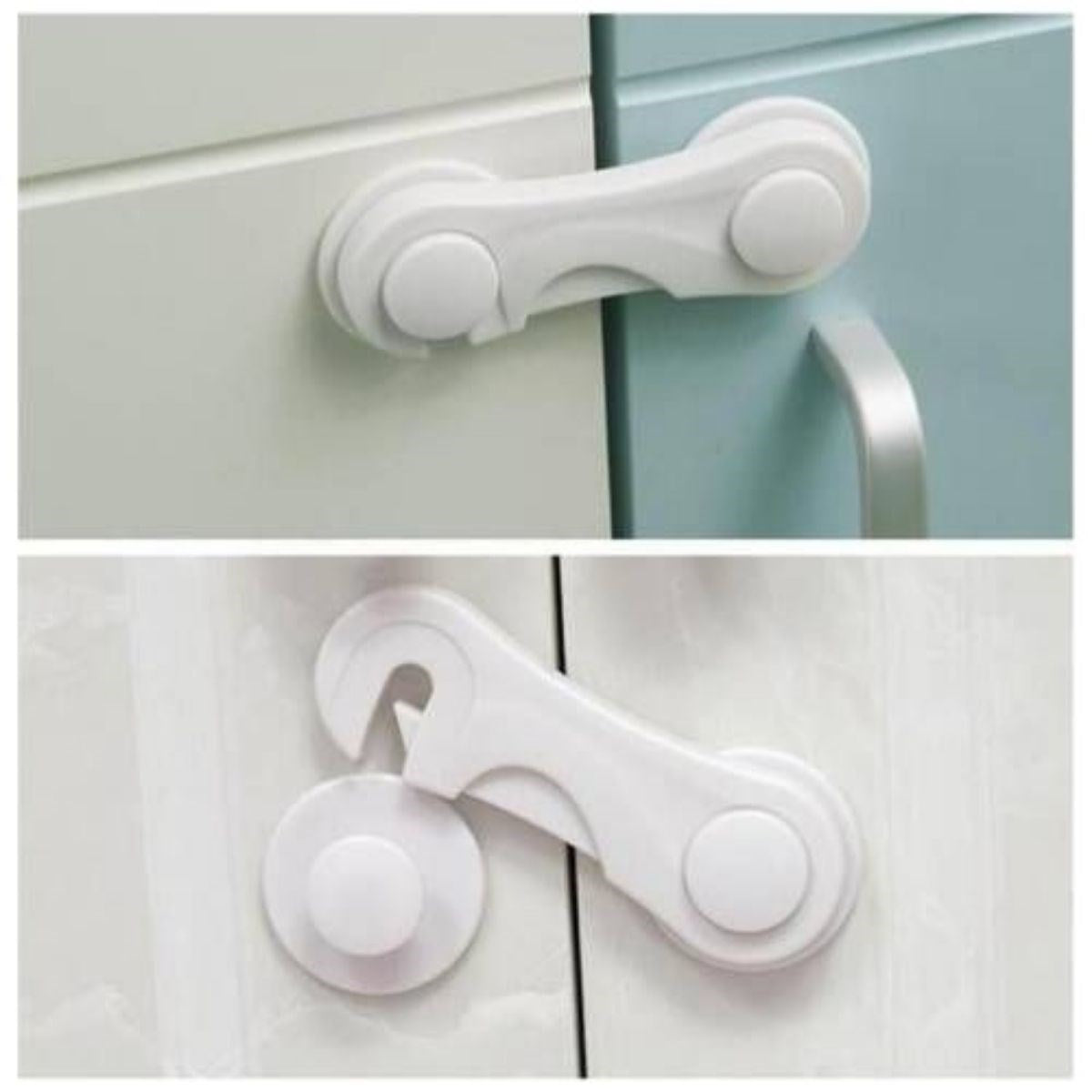 Starixa® Bebek Çocuk Güvenliği Çekmece ve Dolap İçin Kendiliğinde Yapışkanlı Vidasız Kapak Kilidi