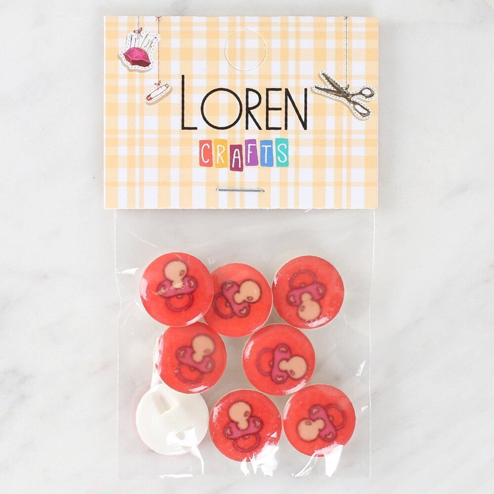 Loren Crafts أزرار للهايات 8 قطع - 1012
